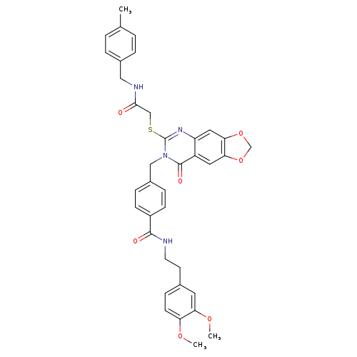 N-[2-(3,4-dimethoxyphenyl)ethyl]-4-({6-[({[(4-methylphenyl)methyl]carbamoyl}methyl)sulfanyl]-8-oxo-2H,7H,8H-[1,3]dioxolo[4,5-g]quinazolin-7-yl}methyl)benzamide