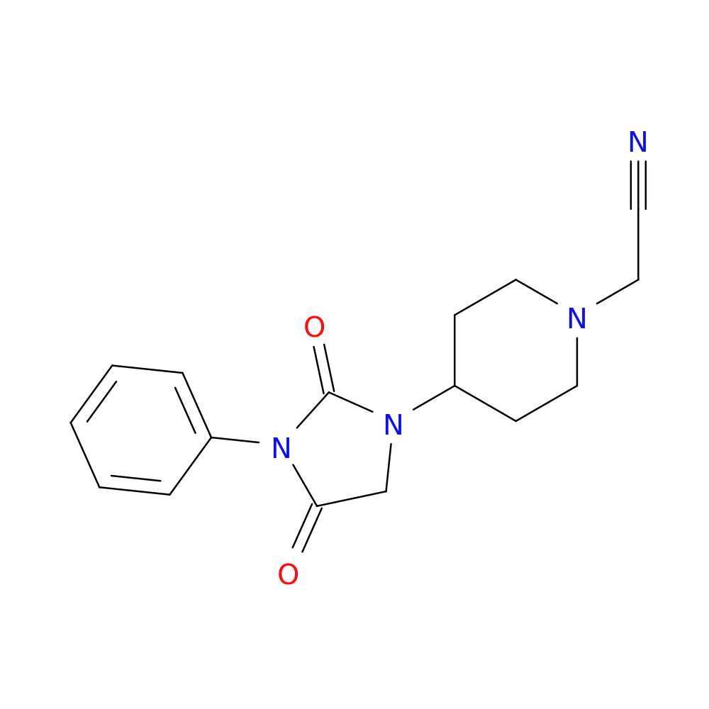 2-[4-(2,4-dioxo-3-phenylimidazolidin-1-yl)piperidin-1-yl]acetonitrile