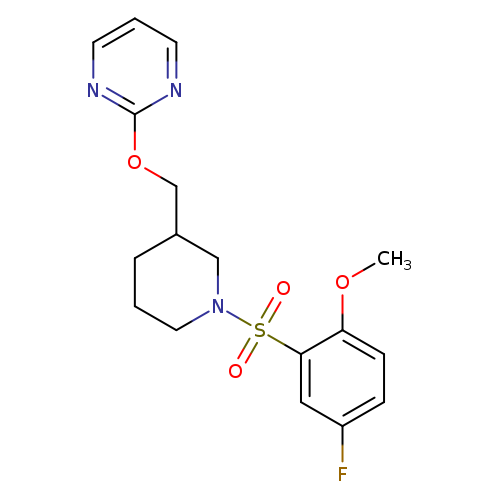 2-{[1-(5-fluoro-2-methoxybenzenesulfonyl)piperidin-3-yl]methoxy}pyrimidine