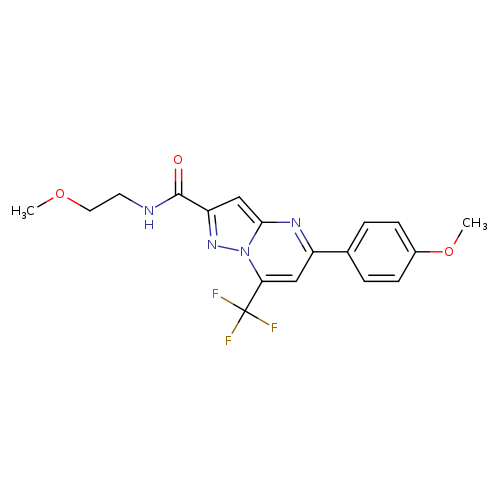 N-(2-methoxyethyl)-5-(4-methoxyphenyl)-7-(trifluoromethyl)pyrazolo[1,5-a]pyrimidine-2-carboxamide