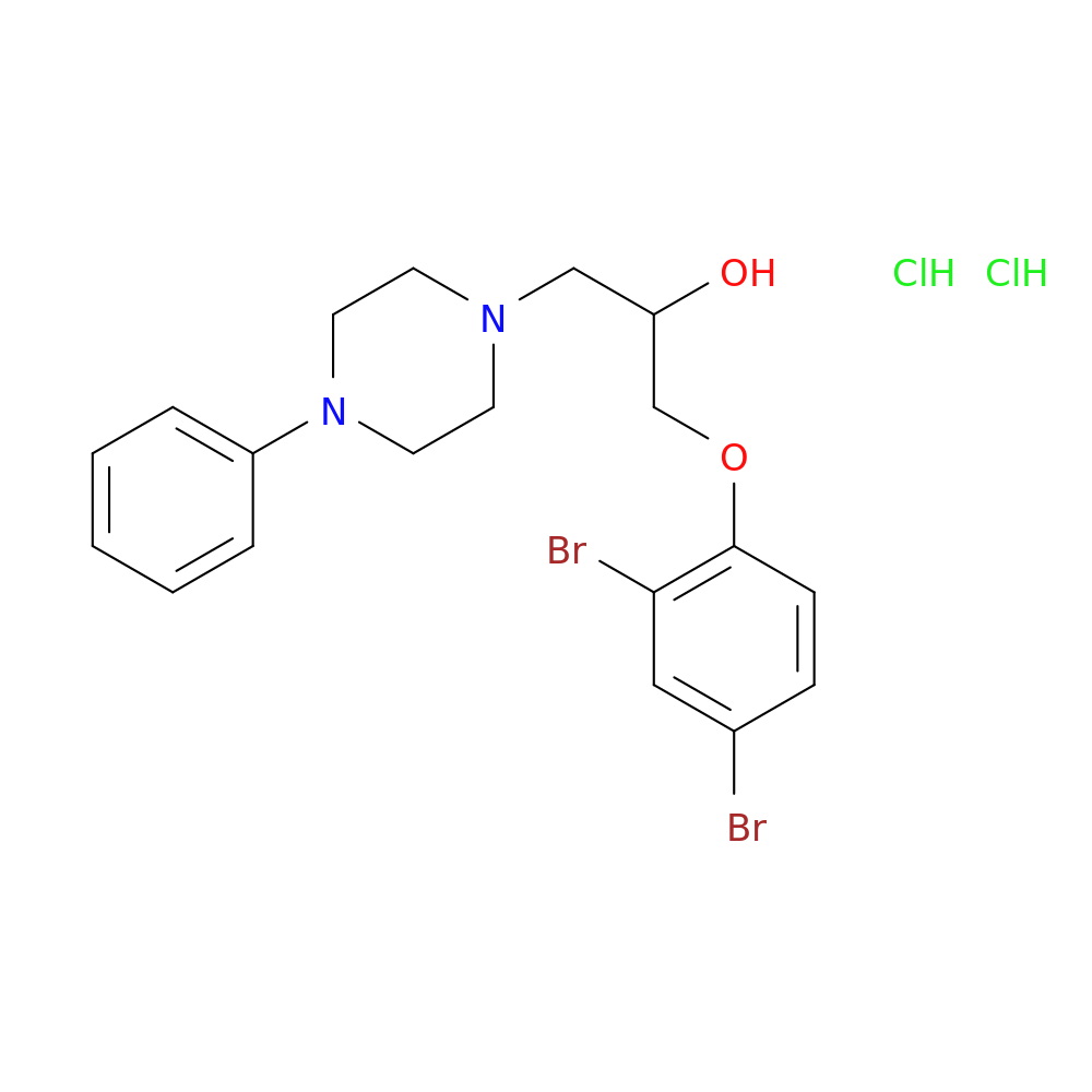 1-(2,4-dibromophenoxy)-3-(4-phenylpiperazin-1-yl)propan-2-ol dihydrochloride