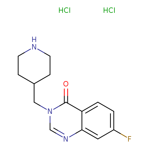 "7-fluoro-3-[(piperidin-4-yl)methyl]-3,4-dihydroquinazolin-4-one dihydrochloride"