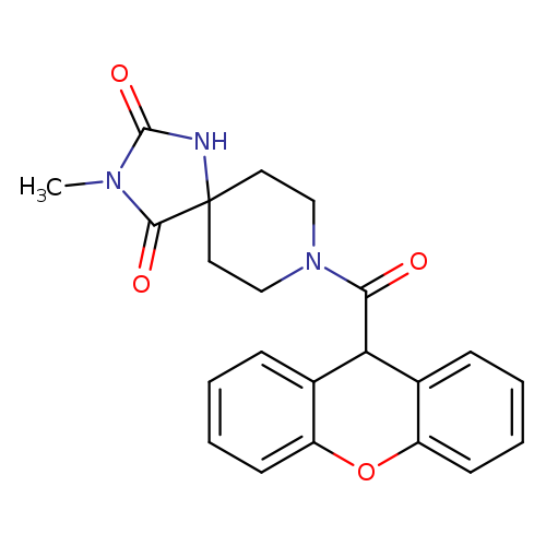 3-methyl-8-(9H-xanthene-9-carbonyl)-1,3,8-triazaspiro[4.5]decane-2,4-dione