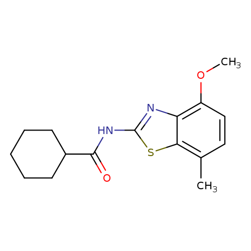 N-(4-methoxy-7-methyl-1,3-benzothiazol-2-yl)cyclohexanecarboxamide