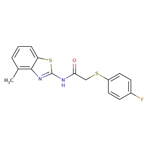 2-[(4-fluorophenyl)sulfanyl]-N-(4-methyl-1,3-benzothiazol-2-yl)acetamide