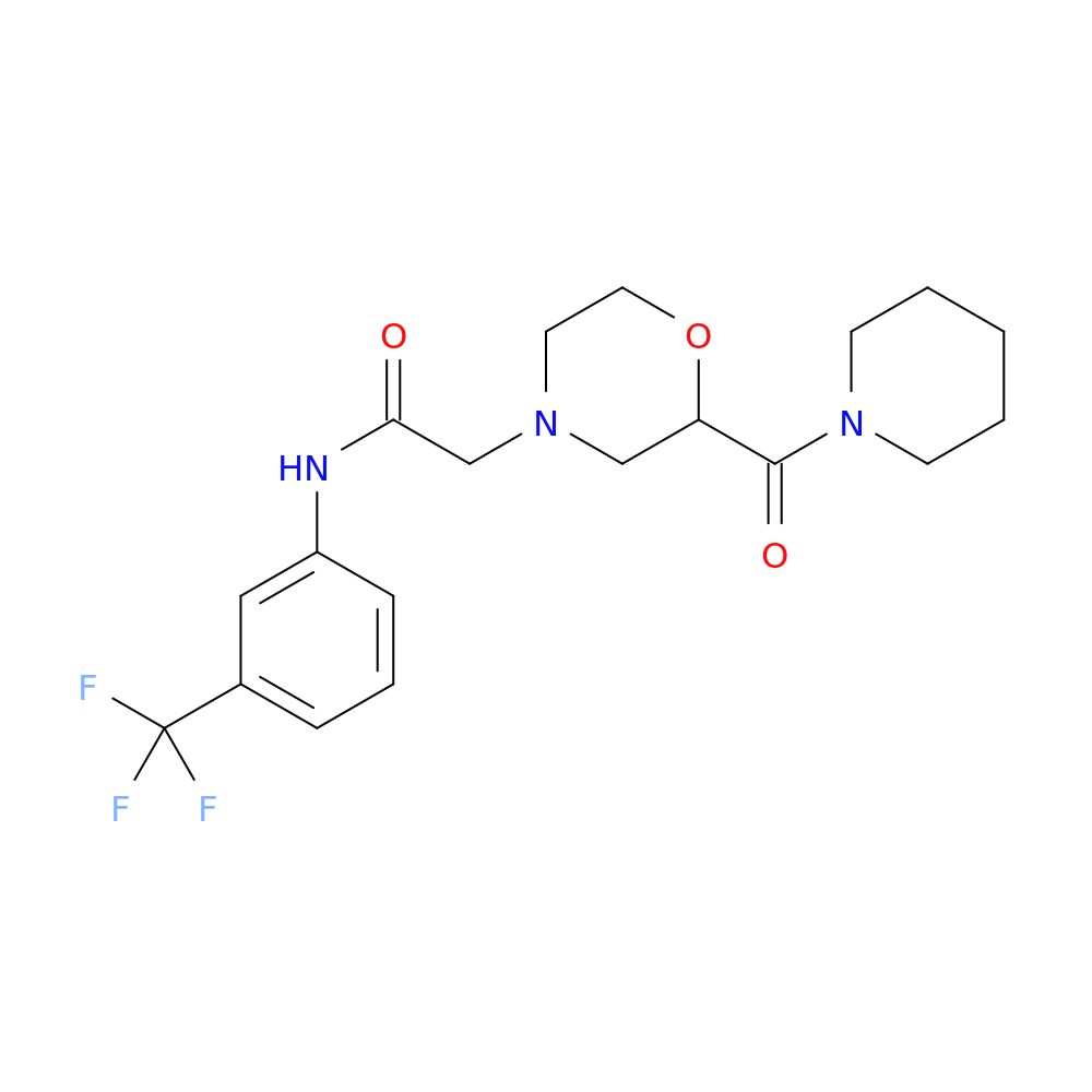 2-[2-(piperidine-1-carbonyl)morpholin-4-yl]-N-[3-(trifluoromethyl)phenyl]acetamide
