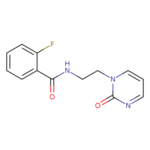 2-fluoro-N-[2-(2-oxo-1,2-dihydropyrimidin-1-yl)ethyl]benzamide