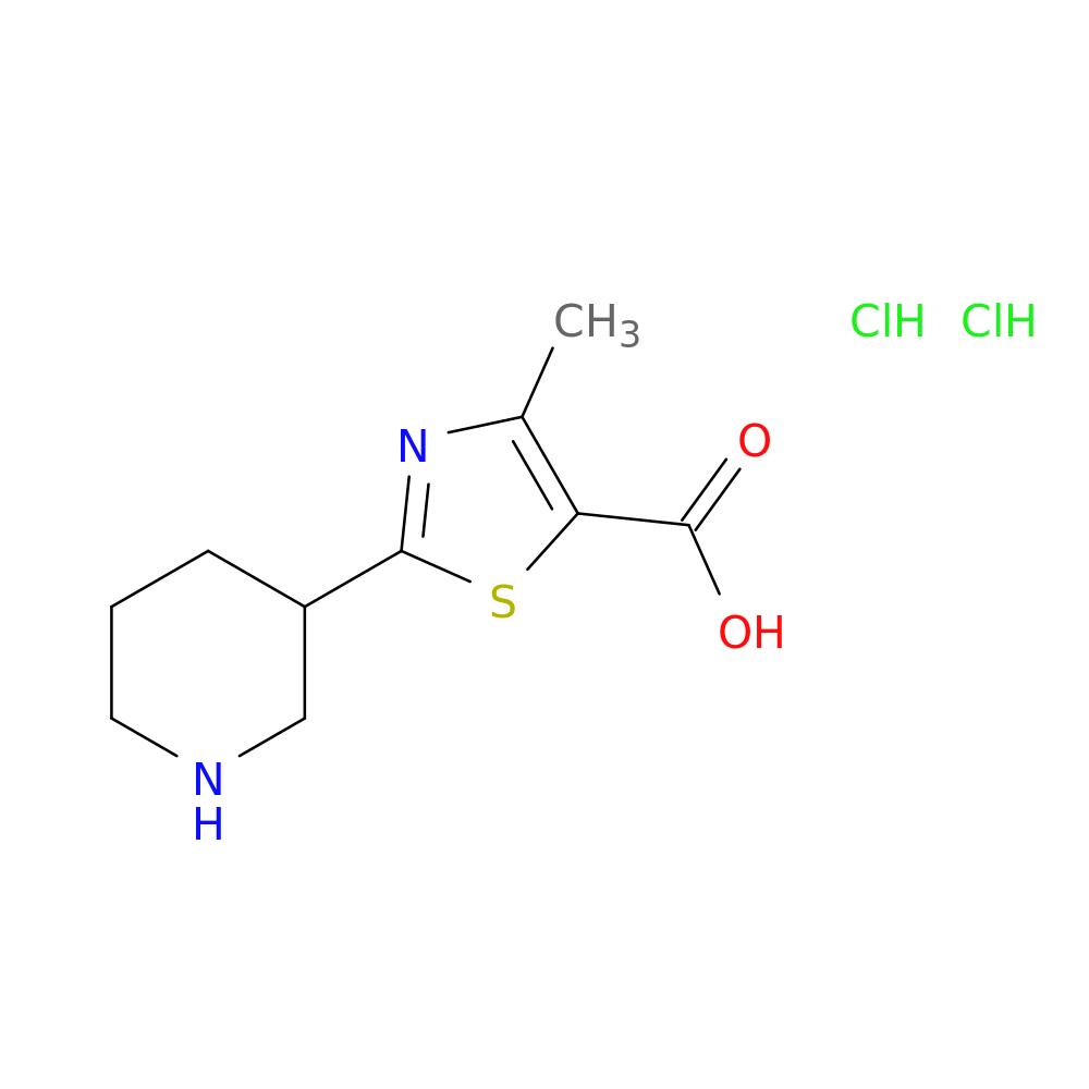 4-methyl-2-(piperidin-3-yl)-1,3-thiazole-5-carboxylic acid dihydrochloride