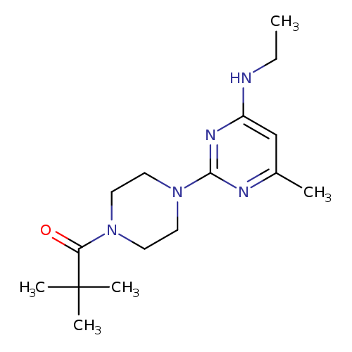 1-{4-[4-(ethylamino)-6-methylpyrimidin-2-yl]piperazin-1-yl}-2,2-dimethylpropan-1-one