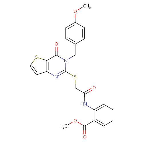 methyl 2-[2-({3-[(4-methoxyphenyl)methyl]-4-oxo-3H,4H-thieno[3,2-d]pyrimidin-2-yl}sulfanyl)acetamido]benzoate