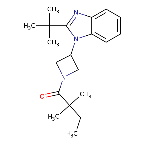 1-[3-(2-tert-butyl-1H-1,3-benzodiazol-1-yl)azetidin-1-yl]-2,2-dimethylbutan-1-one