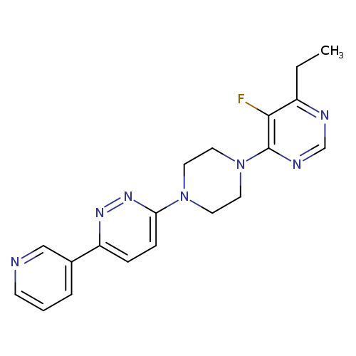 4-ethyl-5-fluoro-6-{4-[6-(pyridin-3-yl)pyridazin-3-yl]piperazin-1-yl}pyrimidine