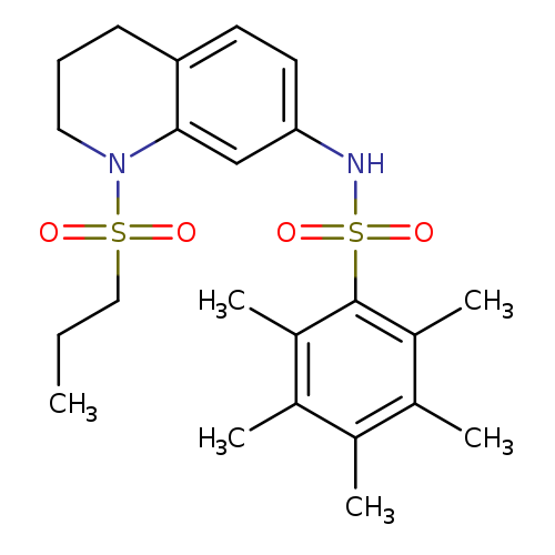 2,3,4,5,6-pentamethyl-N-[1-(propane-1-sulfonyl)-1,2,3,4-tetrahydroquinolin-7-yl]benzene-1-sulfonamide