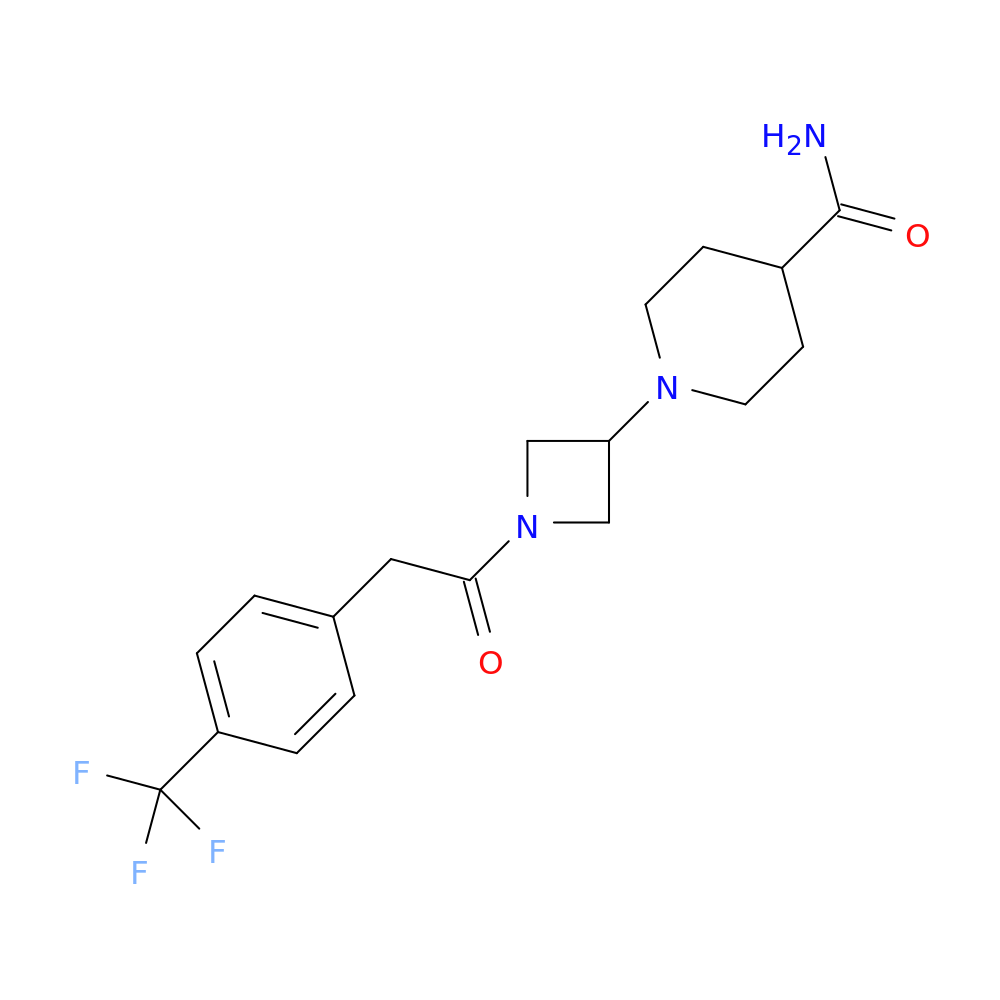 1-(1-{2-[4-(trifluoromethyl)phenyl]acetyl}azetidin-3-yl)piperidine-4-carboxamide