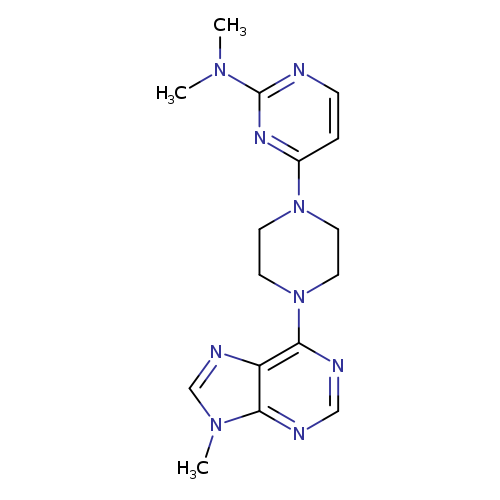 N,N-dimethyl-4-[4-(9-methyl-9H-purin-6-yl)piperazin-1-yl]pyrimidin-2-amine