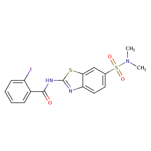 N-[6-(dimethylsulfamoyl)-1,3-benzothiazol-2-yl]-2-iodobenzamide