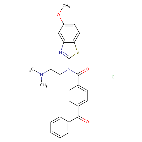 4-benzoyl-N-[2-(dimethylamino)ethyl]-N-(5-methoxy-1,3-benzothiazol-2-yl)benzamide hydrochloride