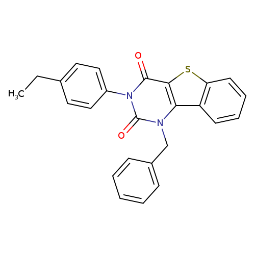 3-benzyl-5-(4-ethylphenyl)-8-thia-3,5-diazatricyclo[7.4.0.0^{2,7}]trideca-1(9),2(7),10,12-tetraene-4,6-dione
