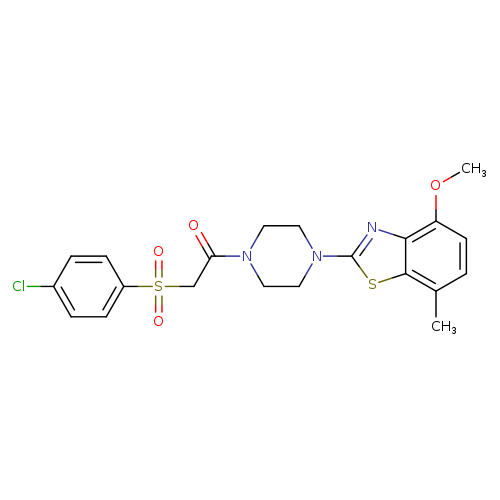 2-(4-chlorobenzenesulfonyl)-1-[4-(4-methoxy-7-methyl-1,3-benzothiazol-2-yl)piperazin-1-yl]ethan-1-one