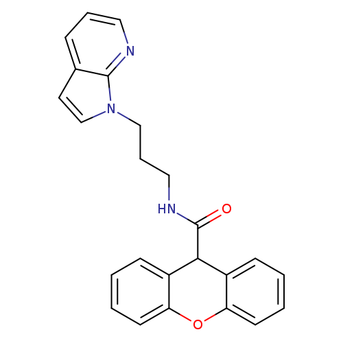 N-(3-{1H-pyrrolo[2,3-b]pyridin-1-yl}propyl)-9H-xanthene-9-carboxamide