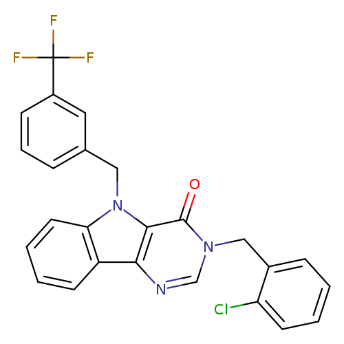 3-[(2-chlorophenyl)methyl]-5-{[3-(trifluoromethyl)phenyl]methyl}-3H,4H,5H-pyrimido[5,4-b]indol-4-one