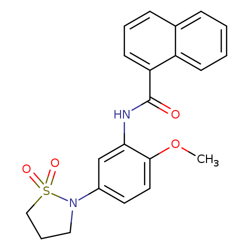 N-[5-(1,1-dioxo-1lambda6,2-thiazolidin-2-yl)-2-methoxyphenyl]naphthalene-1-carboxamide