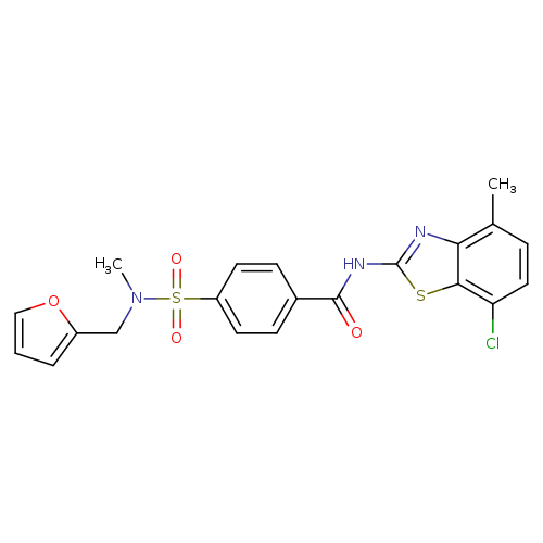 N-(7-chloro-4-methyl-1,3-benzothiazol-2-yl)-4-{[(furan-2-yl)methyl](methyl)sulfamoyl}benzamide