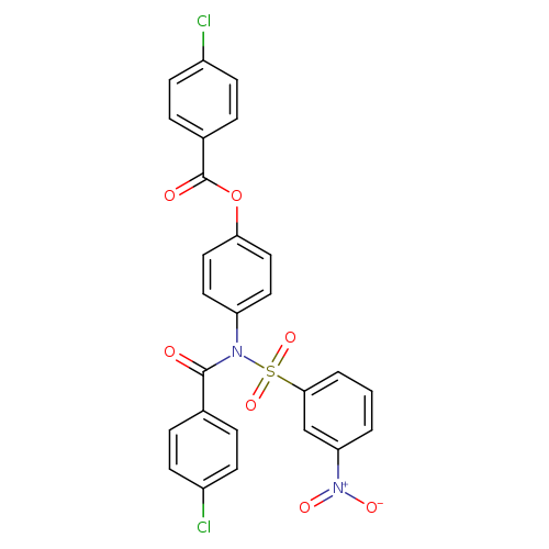 4-[[(4-chlorophenyl)carbonyl]({3-nitrophenyl}sulfonyl)amino]phenyl 4-chlorobenzoate