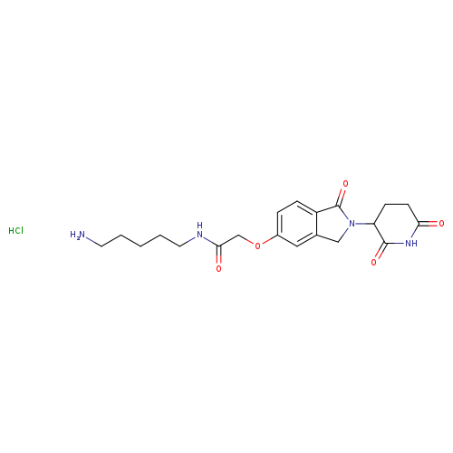 N-(5-aminopentyl)-2-{[2-(2,6-dioxopiperidin-3-yl)-1-oxo-2,3-dihydro-1H-isoindol-5-yl]oxy}acetamide hydrochloride