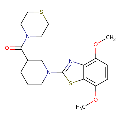4,7-dimethoxy-2-[3-(thiomorpholine-4-carbonyl)piperidin-1-yl]-1,3-benzothiazole