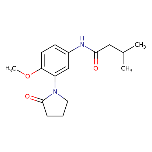 N-[4-methoxy-3-(2-oxopyrrolidin-1-yl)phenyl]-3-methylbutanamide