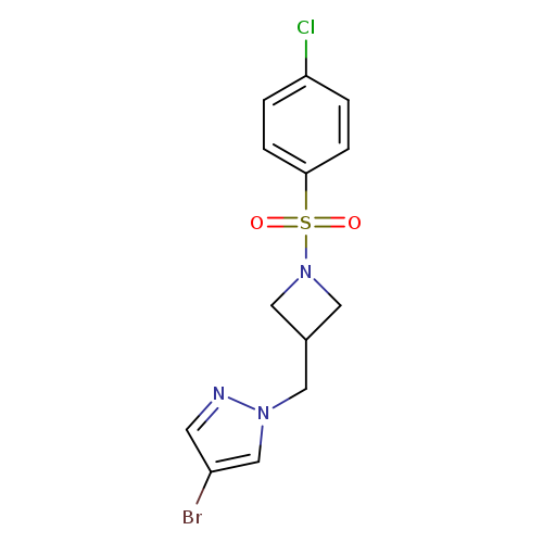 4-bromo-1-{[1-(4-chlorobenzenesulfonyl)azetidin-3-yl]methyl}-1H-pyrazole