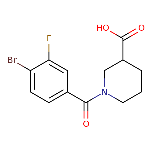 1-[(4-Bromo-3-fluorophenyl)carbonyl]piperidine-3-carboxylic acid