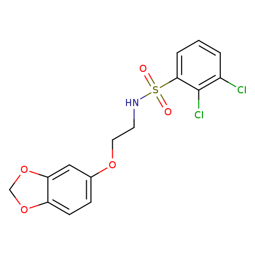 N-[2-(2H-1,3-benzodioxol-5-yloxy)ethyl]-2,3-dichlorobenzene-1-sulfonamide
