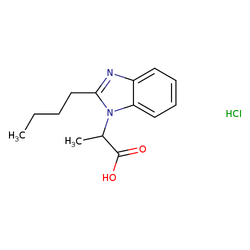 2-(2-butyl-1H-benzimidazol-1-yl)propanoic acid hydrochloride