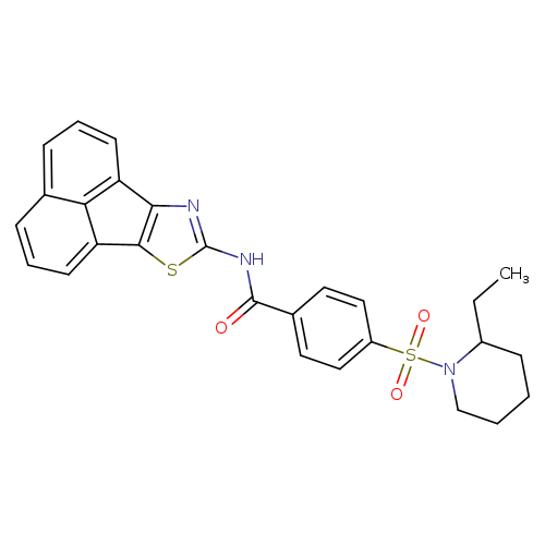 4-[(2-ethylpiperidin-1-yl)sulfonyl]-N-{11-thia-13-azatetracyclo[7.5.1.0^{5,15}.0^{10,14}]pentadeca-1,3,5(15),6,8,10(14),12-heptaen-12-yl}benzamide