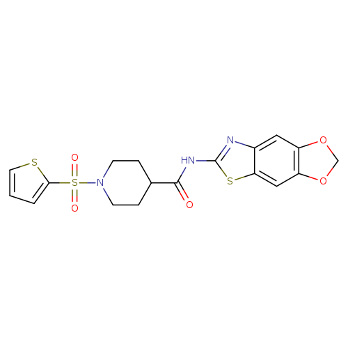N-{4,6-dioxa-10-thia-12-azatricyclo[7.3.0.0^{3,7}]dodeca-1(9),2,7,11-tetraen-11-yl}-1-(thiophene-2-sulfonyl)piperidine-4-carboxamide