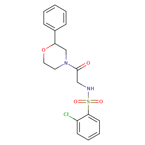 2-chloro-N-[2-oxo-2-(2-phenylmorpholin-4-yl)ethyl]benzene-1-sulfonamide