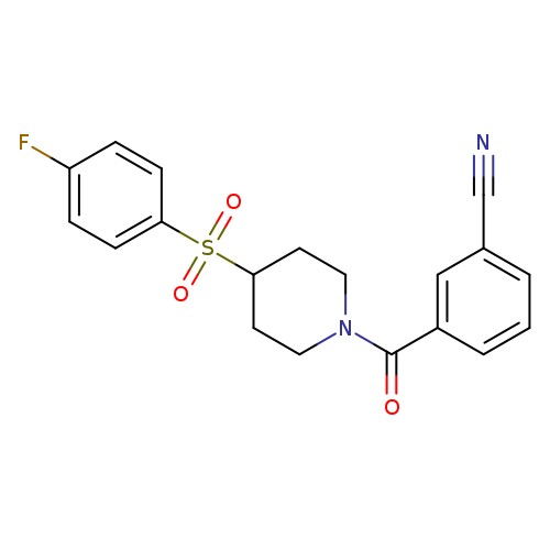 3-[4-(4-fluorobenzenesulfonyl)piperidine-1-carbonyl]benzonitrile