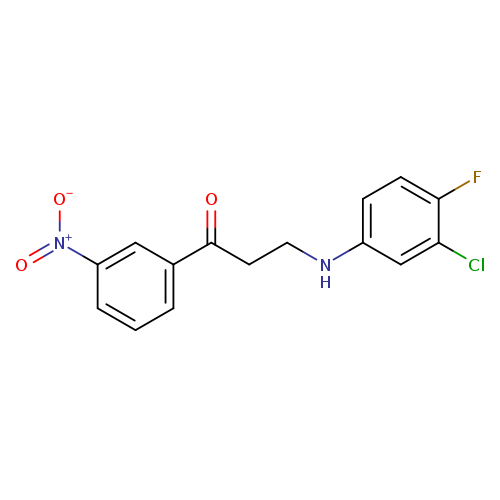 3-[(3-chloro-4-fluorophenyl)amino]-1-(3-nitrophenyl)propan-1-one