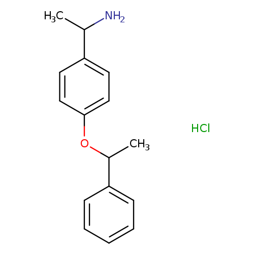 1-[4-(1-phenylethoxy)phenyl]ethan-1-amine hydrochloride