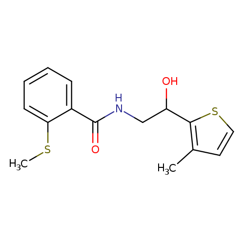 N-[2-hydroxy-2-(3-methylthiophen-2-yl)ethyl]-2-(methylsulfanyl)benzamide