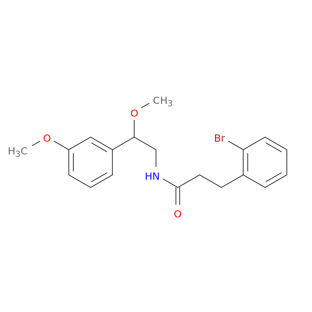 3-(2-bromophenyl)-N-[2-methoxy-2-(3-methoxyphenyl)ethyl]propanamide
