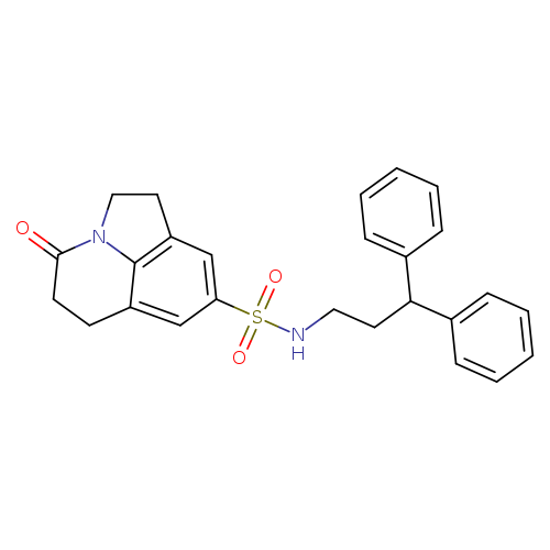 N-(3,3-diphenylpropyl)-11-oxo-1-azatricyclo[6.3.1.0^{4,12}]dodeca-4(12),5,7-triene-6-sulfonamide