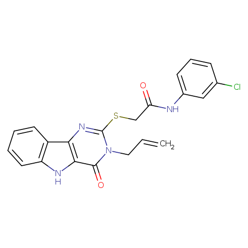 N-(3-chlorophenyl)-2-{[4-oxo-3-(prop-2-en-1-yl)-3H,4H,5H-pyrimido[5,4-b]indol-2-yl]sulfanyl}acetamide