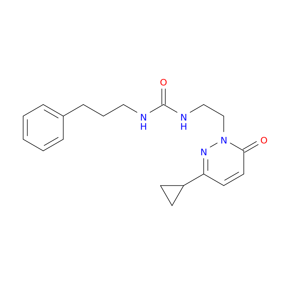 3-[2-(3-cyclopropyl-6-oxo-1,6-dihydropyridazin-1-yl)ethyl]-1-(3-phenylpropyl)urea