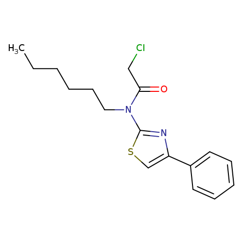 2-chloro-N-hexyl-N-(4-phenyl-1,3-thiazol-2-yl)acetamide