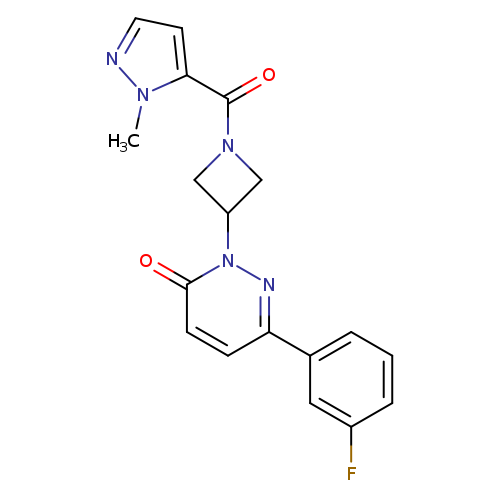 6-(3-fluorophenyl)-2-[1-(1-methyl-1H-pyrazole-5-carbonyl)azetidin-3-yl]-2,3-dihydropyridazin-3-one