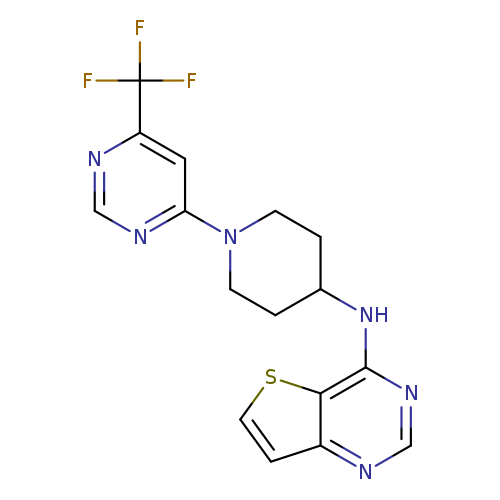 N-{thieno[3,2-d]pyrimidin-4-yl}-1-[6-(trifluoromethyl)pyrimidin-4-yl]piperidin-4-amine