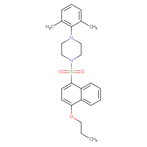 1-(2,6-dimethylphenyl)-4-[(4-propoxynaphthalen-1-yl)sulfonyl]piperazine
